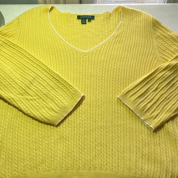 Ralph Lauren Sweaters - Ralph Lauren Women's V-Neck Sweater in Sunny Yellow
